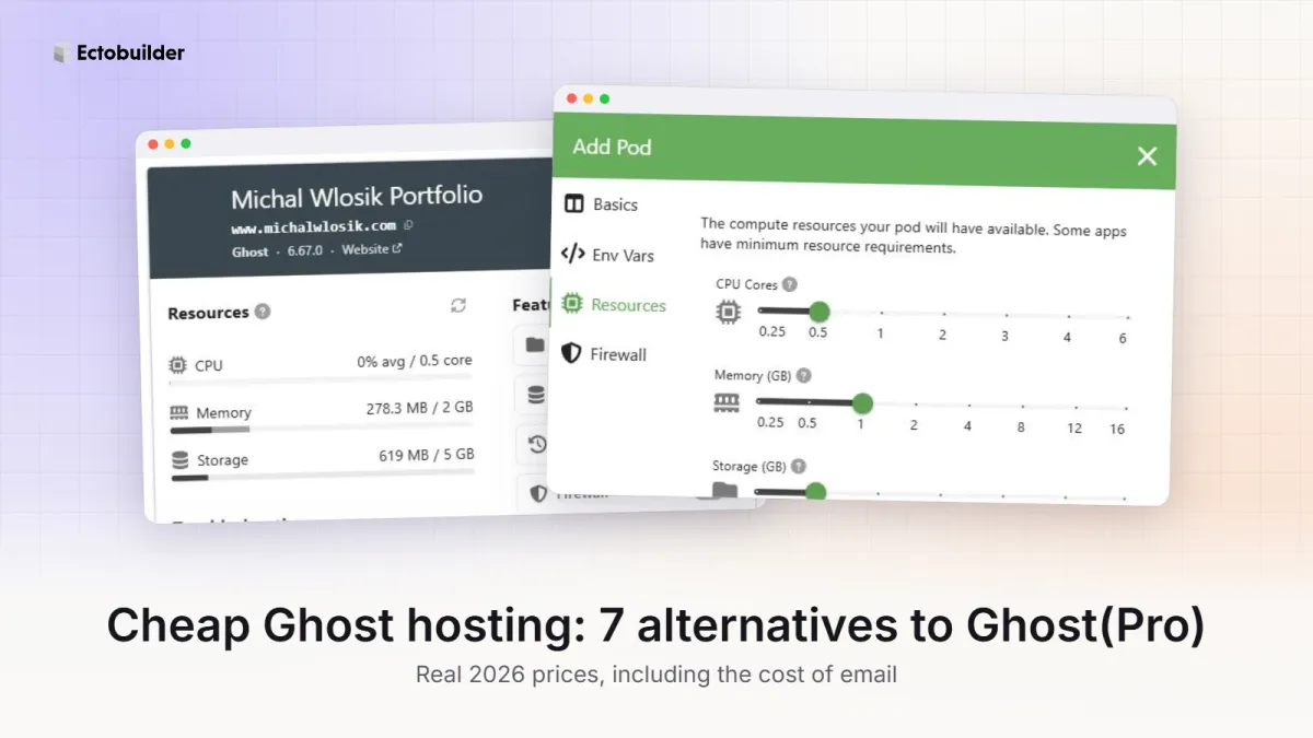 Cheap Ghost Hosting: 7 Alternatives to Ghost(Pro) Compared (2026)