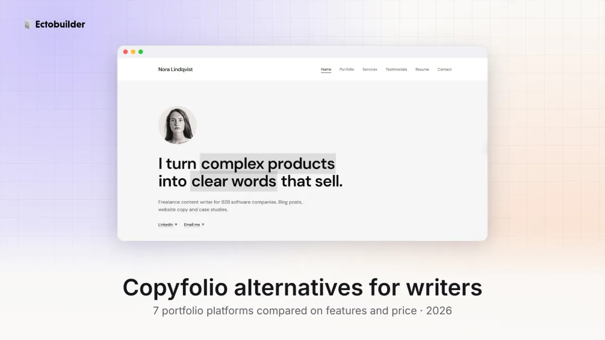 Copyfolio Alternatives: 7 Portfolio Platforms for Writers Compared (2026)