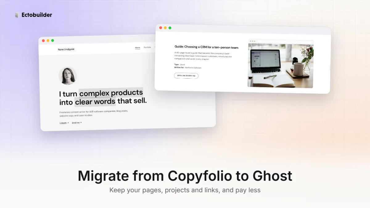 How to Migrate from Copyfolio to Ghost (and Keep Your Links)
