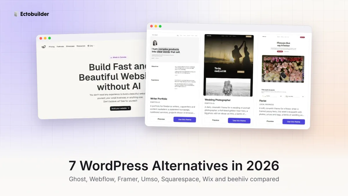 7 WordPress alternatives in 2026