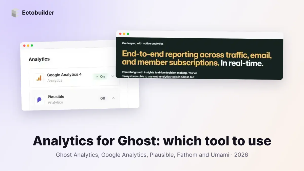 Analytics for Ghost: Ghost Analytics vs Google Analytics, Plausible, Fathom and Umami