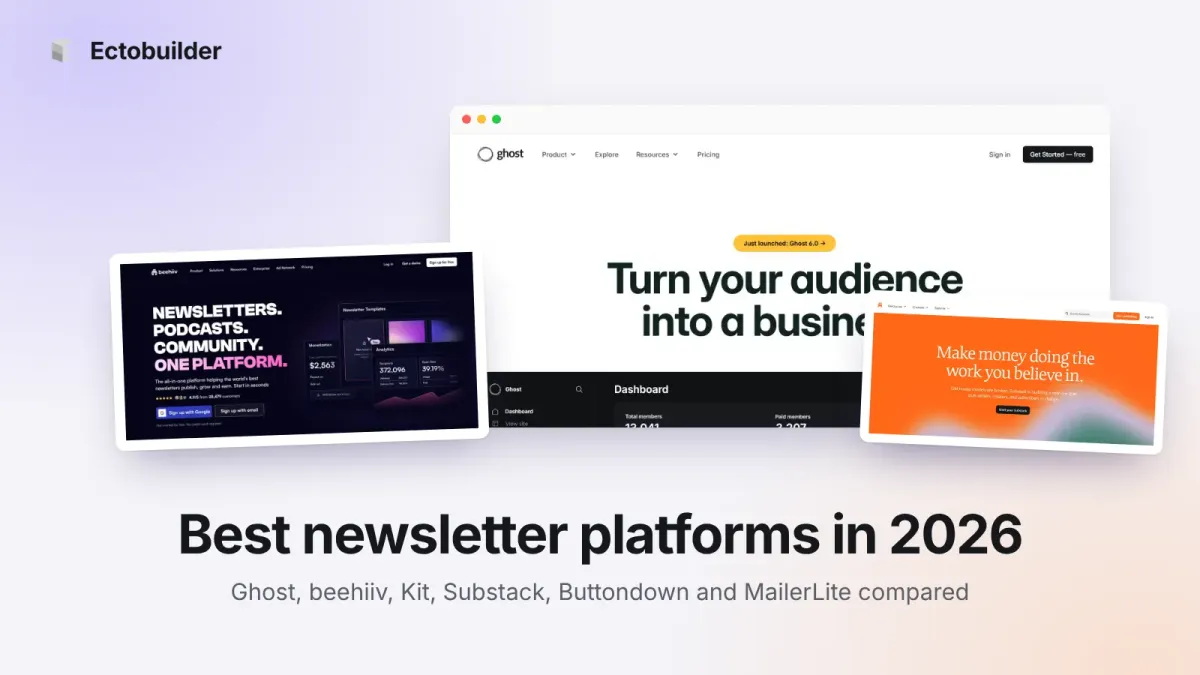 Best Newsletter Platforms in 2026: Ghost vs beehiiv vs Kit vs Substack vs Buttondown vs MailerLite